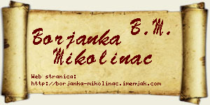 Borjanka Mikolinac vizit kartica